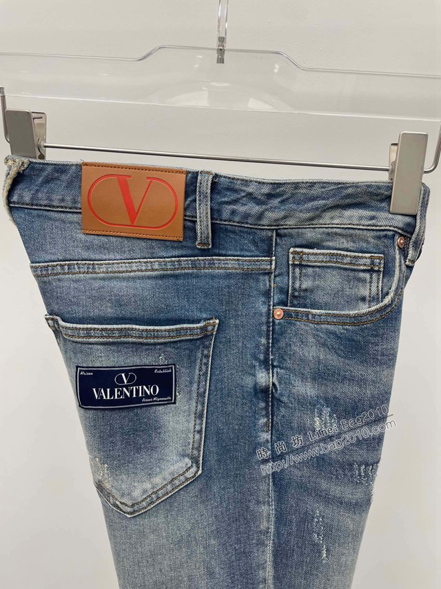 Valentino專櫃華倫天奴2023FW新款洗水破洞牛仔褲 男女同款 tzy3082